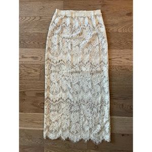Knot Sisters Mia Lace Skirt (Ivory)